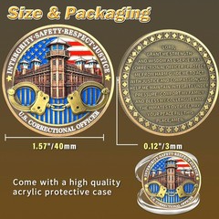 Thin Gray Line Coin – U.S. Correctional Officer Challenge Coins Honor Correct…