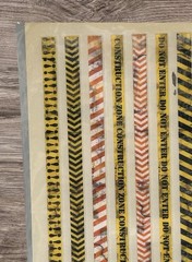 Reminisce Road Signs Construction Rub-On Transfers Scrapbooking NEW