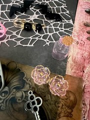Victorian Gothic Junk Journal Kit Ephemera Bundle 100+ Pcs Pink Roses Skulls