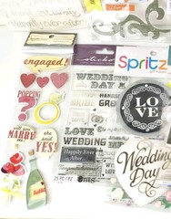 Lot of 17 Packs Jolee’s Boutique Scrapbooking Stickers Wedding Theme Bride Groom