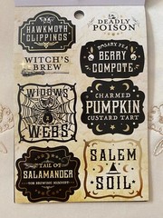 RECOLLECTIONS HALLOWEEN STICKER BOOK 12 SHEET 111 PC BOTTLE JAR POTION LABELS