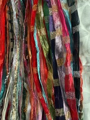 50 Yards Multi Fiber Embellishments Assort Novelty Yarn Weaving Fiber Art NEW