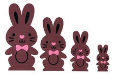 Bunny Die Cuts, White or Chocolate, Easter Bunny die Cuts – Scrapbooking
