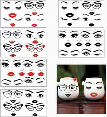 Facial Expression Stickers,Make a Face Stickers for Holiday Party Supplies DIY C
