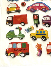Transportation Stickers Truck Ambulance Scooter Taxi Bus Stop Lot of 2 NEW READ