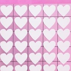 White Holographic Sparkle Cute Heart Decal Stickers! – Choose a Size