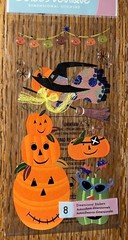 Jolees Pumpkin Costume Witch Trick or Treat Halloween 🎃 3D Scrapbook Stickers