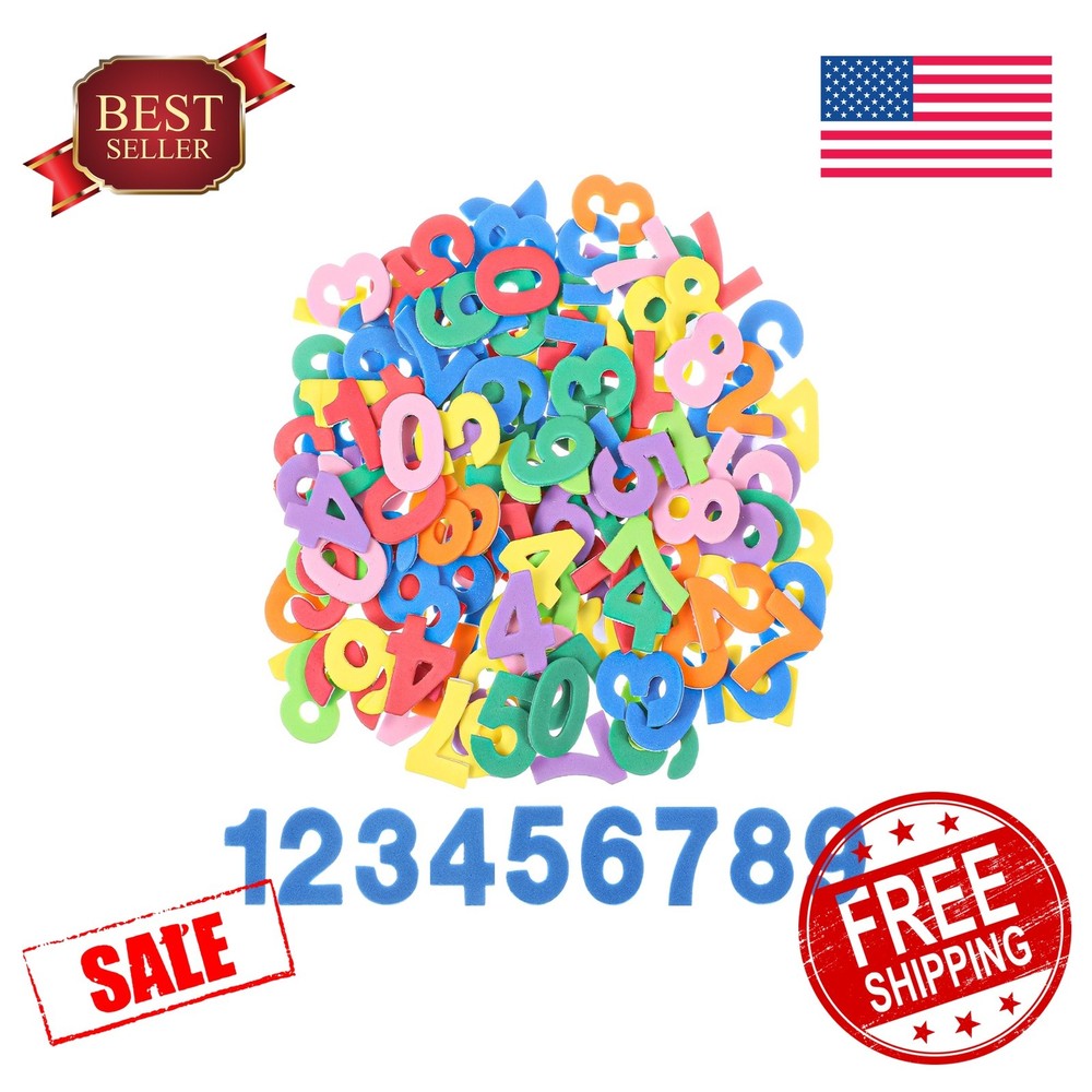 Tyqour 260PCS Number Letter Foam Stickers Self Adhesive Craft