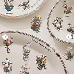 25 PIECE STEAMPUNK ANIMALS SUPER CUTE STICKERS SCRAPBOOK JUNK JOURNAL PHONE #30