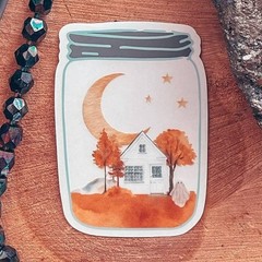 Spooky Vibes Sticker – Ghost Fall Landscape – Vinyl