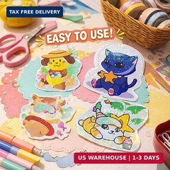 Bleidruck 25 Sheets Bubbles Holographic Clear Vinyl Sticker Paper Self Adhesive