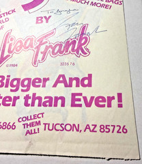 Vintage AUTOGRAPHED LISA FRANK SIGNED 1984 Markie Unicorn Jumbo Sticker 1/1 ****