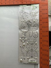 K&Company ELEGANCE SWIRL Adhesive Gems 12×4.5in BENT Rhinestone Faux Pearl 7 pcs