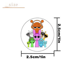1000PCS 10 Patterns Cute SPRUNKI game Character stickers for kids