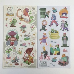 Stickii Club Sticker Sheets Lot of 7 Food Theme