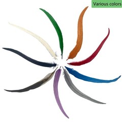 50pcs Black Long Rooster Coque Tail Feathers 12-14Inches for Hat Costume Deco…