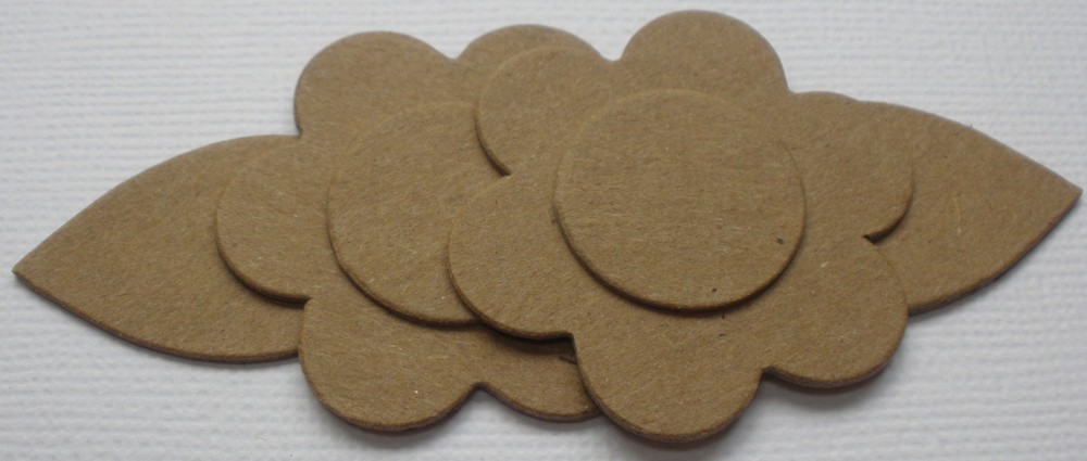 {4} MiNi BOUTIQUE FLOWERS – Bare Chipboard Die Cuts – Embellishment 1 1/2″