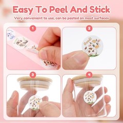 6000PCS Cute Animal Stickers for Kids, 12 Rolls Classroom Reward Stickers, 24 De