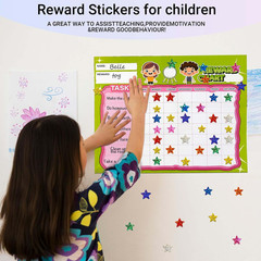 2100 Pcs Star Stickers, 30 Sheets Glitter Star Stickers for Reward Chart 10 Asso