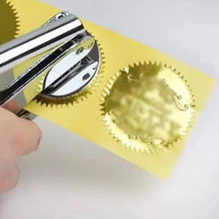 250 Pcs Gold 2 Inch round Foil Embossing Stickers Blank Certificate Seals Self