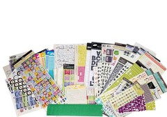 Alphabet Numbers Planner Sticker Lot Assorted Sheet Fonts Scrapbook Junk Journal