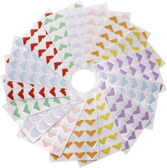 16 Sheets 8 Colors Photo Corner Stickers Holder Protectors Self Adhesive Photo M