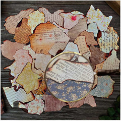 Dark Academia Junk Journal Stickers, Burnt Edge Scrapbook Stickers for Scrapbook