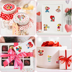 1000 Pcs Vintage Valentine’S Day Stickers Retro Heart Self-Adhesive Decals, 12 D