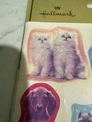 Hallmark Seals Vintage 1980’s Stickers Cats Kittens Dogs Puppies-NOS Sealed