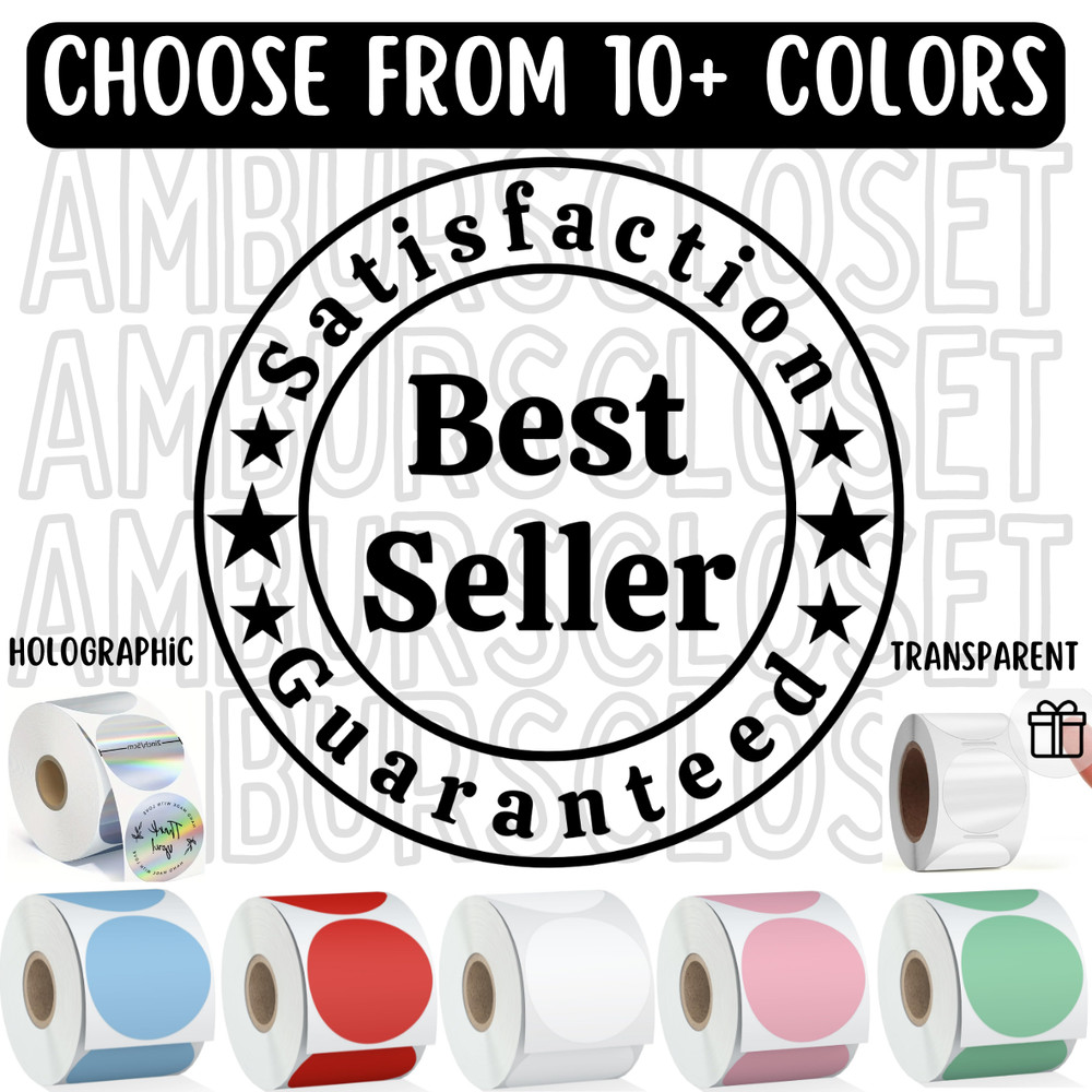 40 THANK YOU STICKERS 2″ ROUND LABELS SEALS BEST SELLER SCRATCH RESISTANT