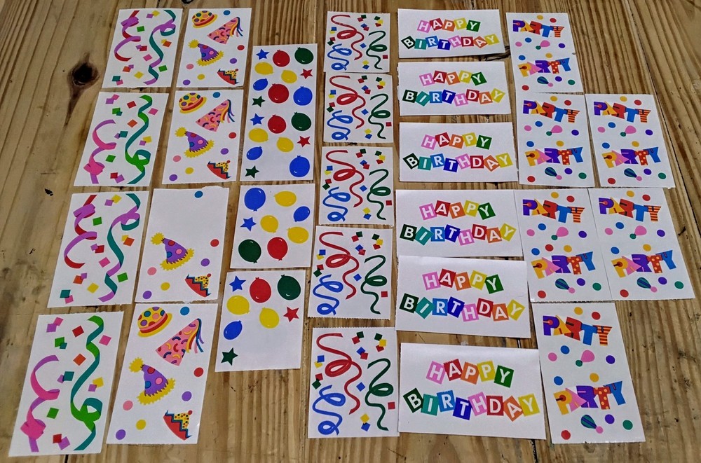 Mrs. Grossman’s VTG Stickers Birthday Party Swirls Balloons (Creative Memories)