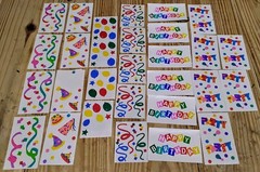 Mrs. Grossman’s VTG Stickers Birthday Party Swirls Balloons (Creative Memories)