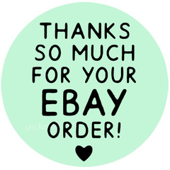 Thank You eBay Order Stickers – Round Labels for Packaging 2inch