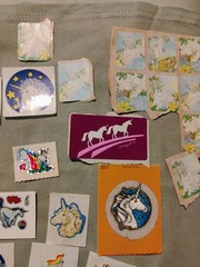 33 Vintage Unicorn Stickers, Prism Foil Hallmark Hambly Illuminations Alicorn