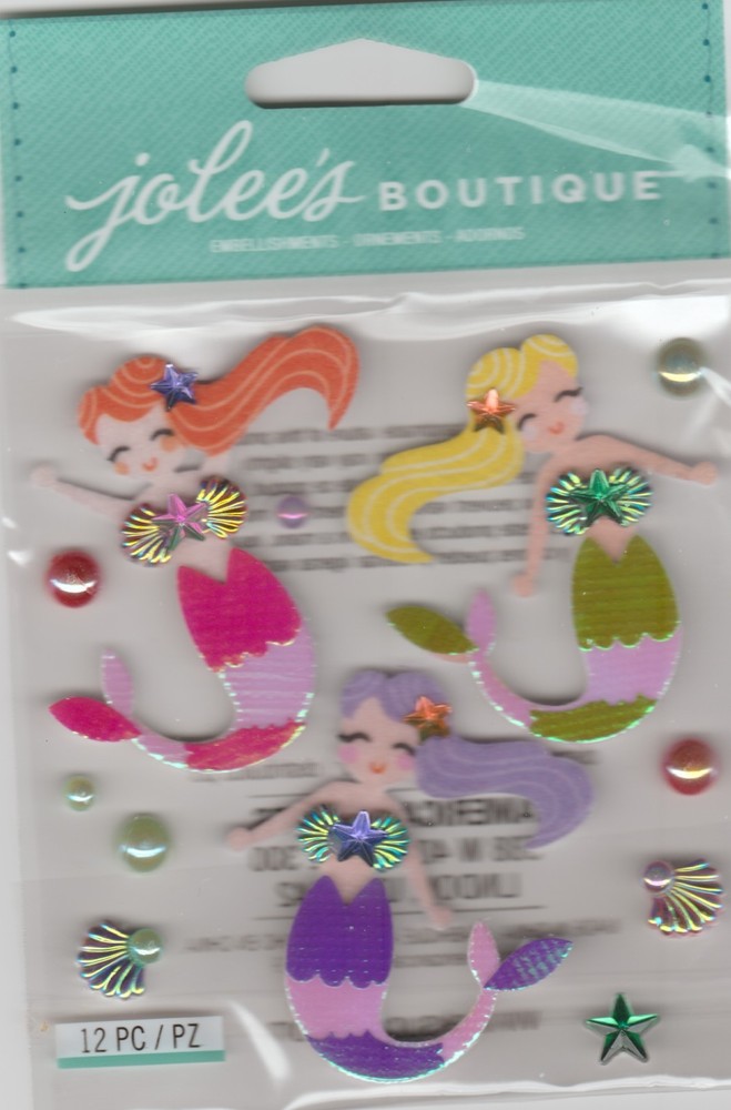 Jolee’s Boutique » JOB MERMAID BQ » Scrapbooking Stickers – 12 pcs.