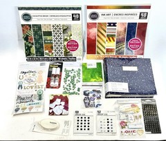 Scrapbooking Lot – Crafting Stickers Kits Albums Papers Fabric Glue Brand New
