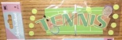 Jolees Tennis Title Court Racquet Ball Repeats Play Sports 3D Scrapbook Stickers