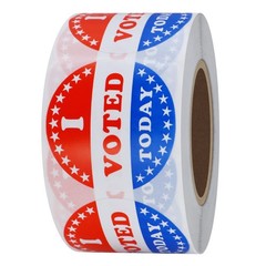 I Voted Today with Red, White, and Blue Circle Stickers 1.5 Inch round 500 Label
