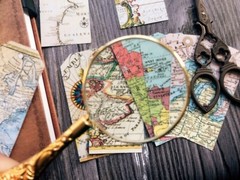 10pcs/pack vellum Stickers Pack / vintage map world travel stickers Y06
