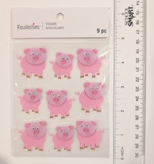 Pigs Farm Animals Scrapbooking Stickers by Recollections