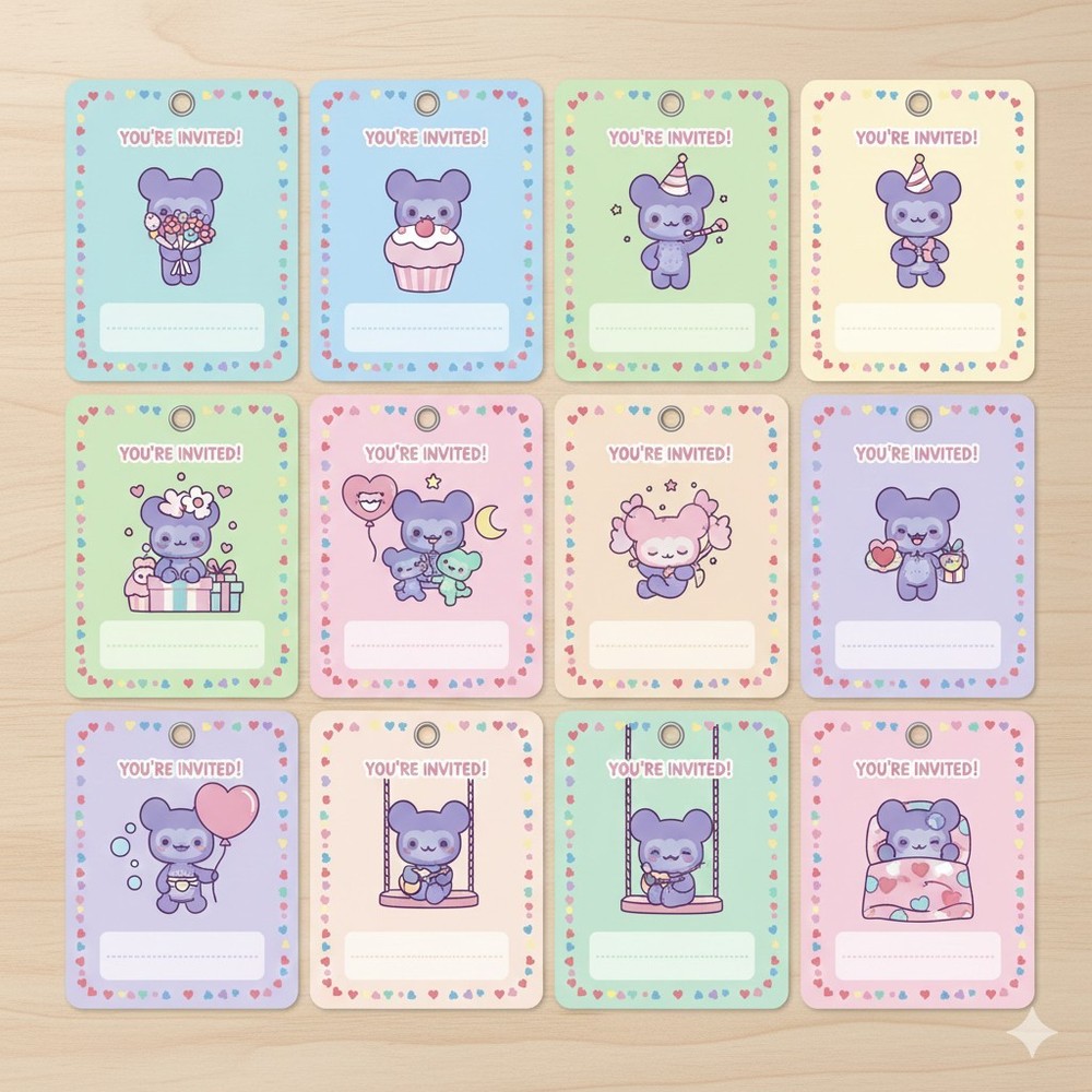 Set Of 12 Your Invited Tags Junk Journal Scrapbook
