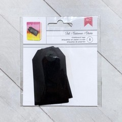 Black Chalkboard Paper Tags 8 American Crafts 1.5 x 2.75″ Gift Scrapbook