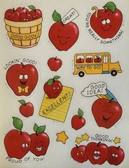 GOOD LOOKING APPLE Stickers (13pc)Hallmark•Vintage 1983 •Reward•Card Making•