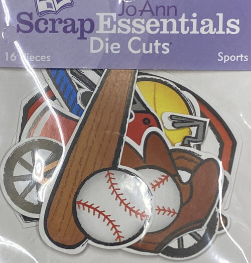 NEW Scrapbook Card Making SPORTS DIE CUTS 16 Pcs JoAnn Scrap Essentials