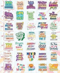 300PCS Motivational Sticker, Inspirational Words Stickers for Teens Adults Stude