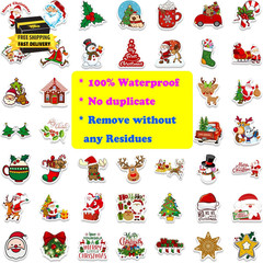 Christmas Theme Stickers, 100Pcs Vinyl Waterproof Merry Christmas Stickers for E