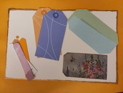 Mix lot Crafts Texture/Plain Paper Ribbon JJ Items Random Cutouts Pockets