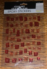KeepSake Essentials Clear Epoxy Pastel Alpha Alphabet Letters Scrapbook Stickers