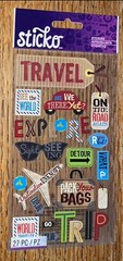 Sticko Vacation Travel Destination Unknown Airplane Luggage Family Trip Stickers