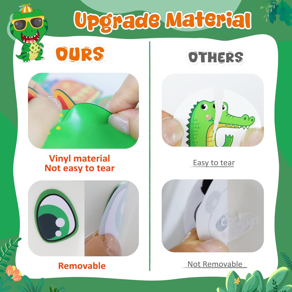 Stickers for Kids – 48 Sheets Make a Animal Face Stickers – Crafts Goodie Bag…